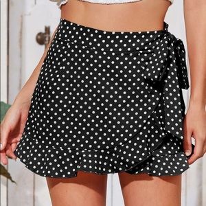 Black & White Polka Dot Skort